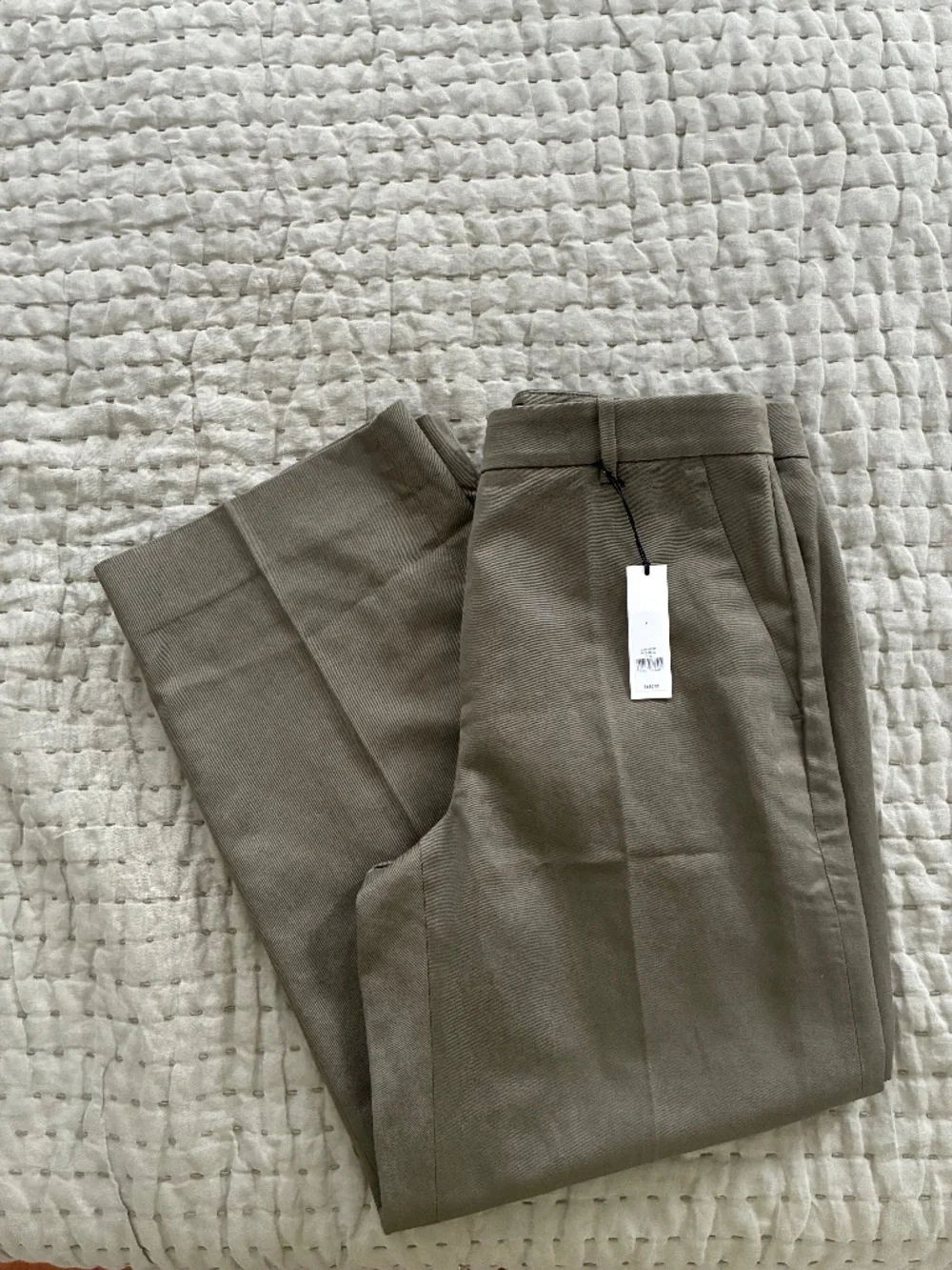 Banana Republic Olive Green Cotton/Linen blend trouser pants Size 4